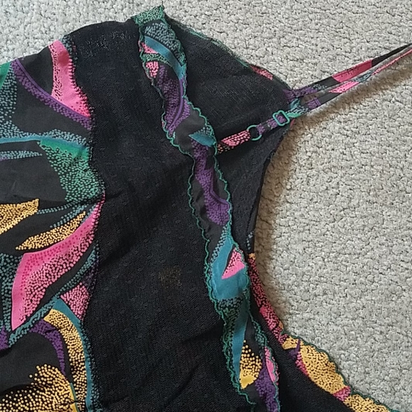 Lux Silk Floral Midi Dress Cami Slip size Medium - Picture 5 of 9